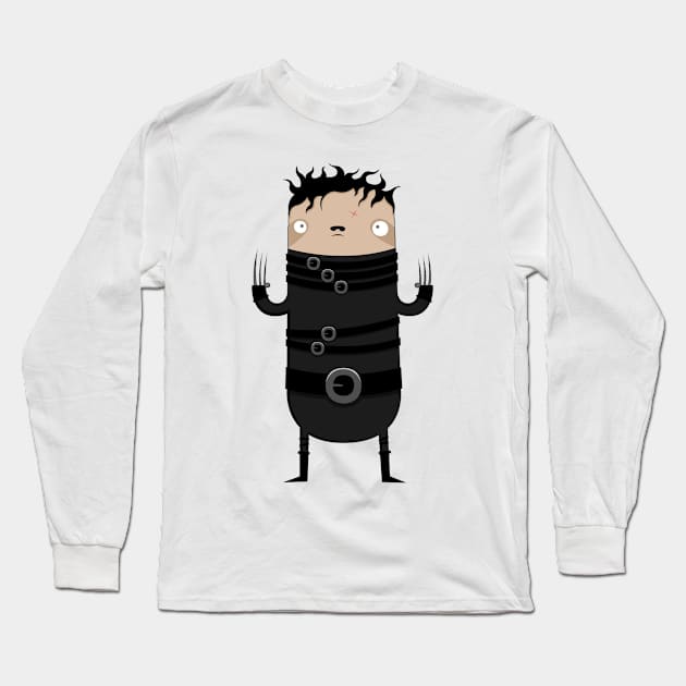 Sloth Scissorhands Long Sleeve T-Shirt by Clown